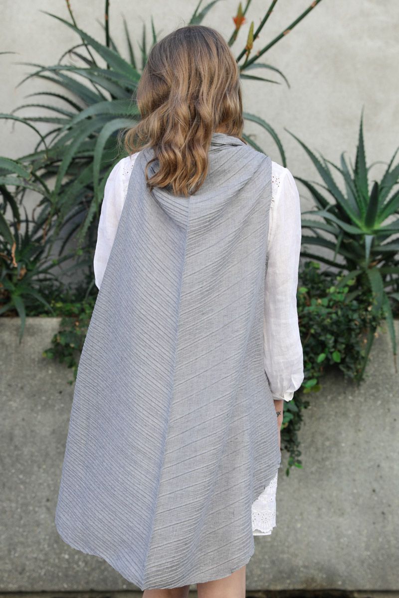 shawl pleated printed